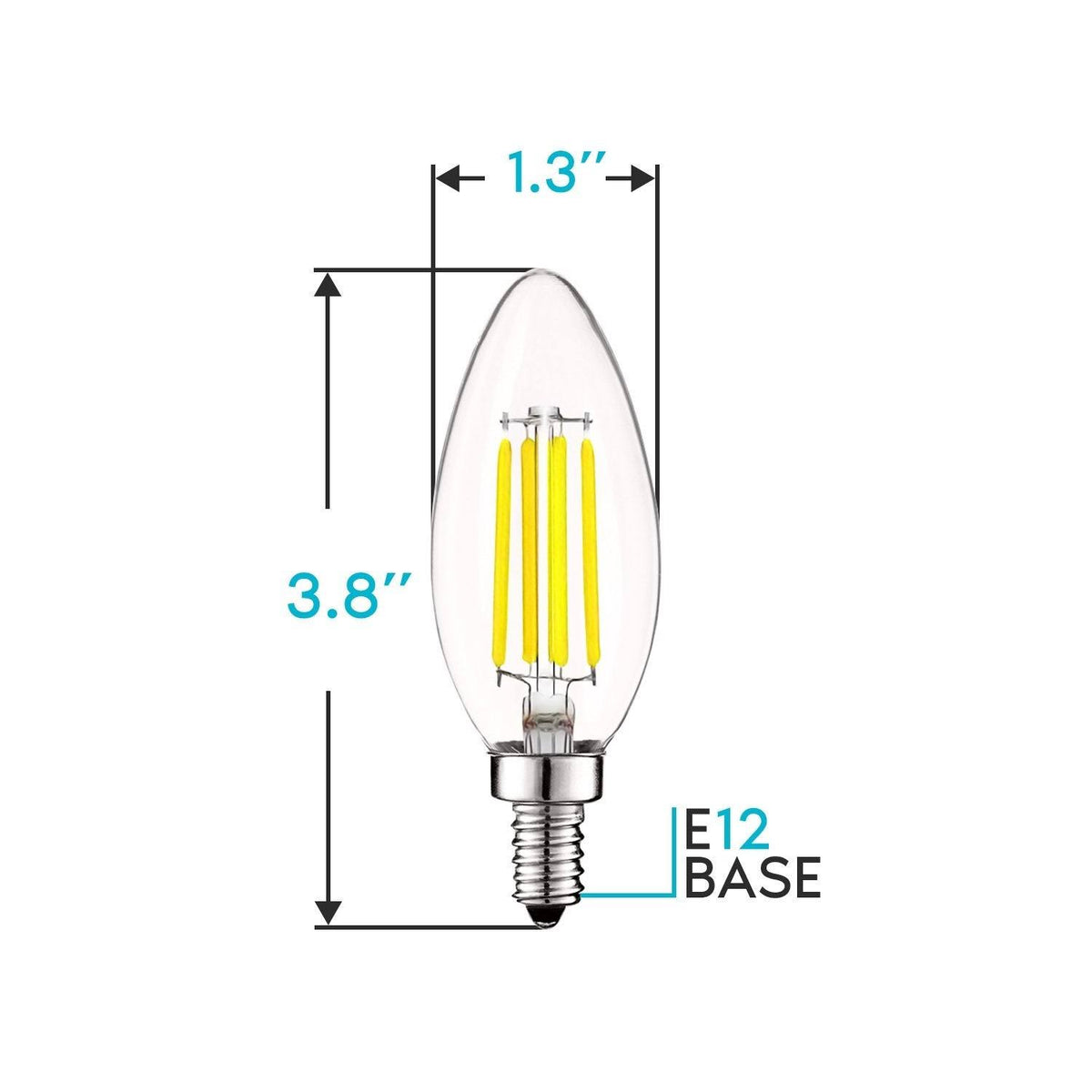 60W Equivalent 2700K Warm White Dimmable E12 LED Bulb 16 Pack Y55404