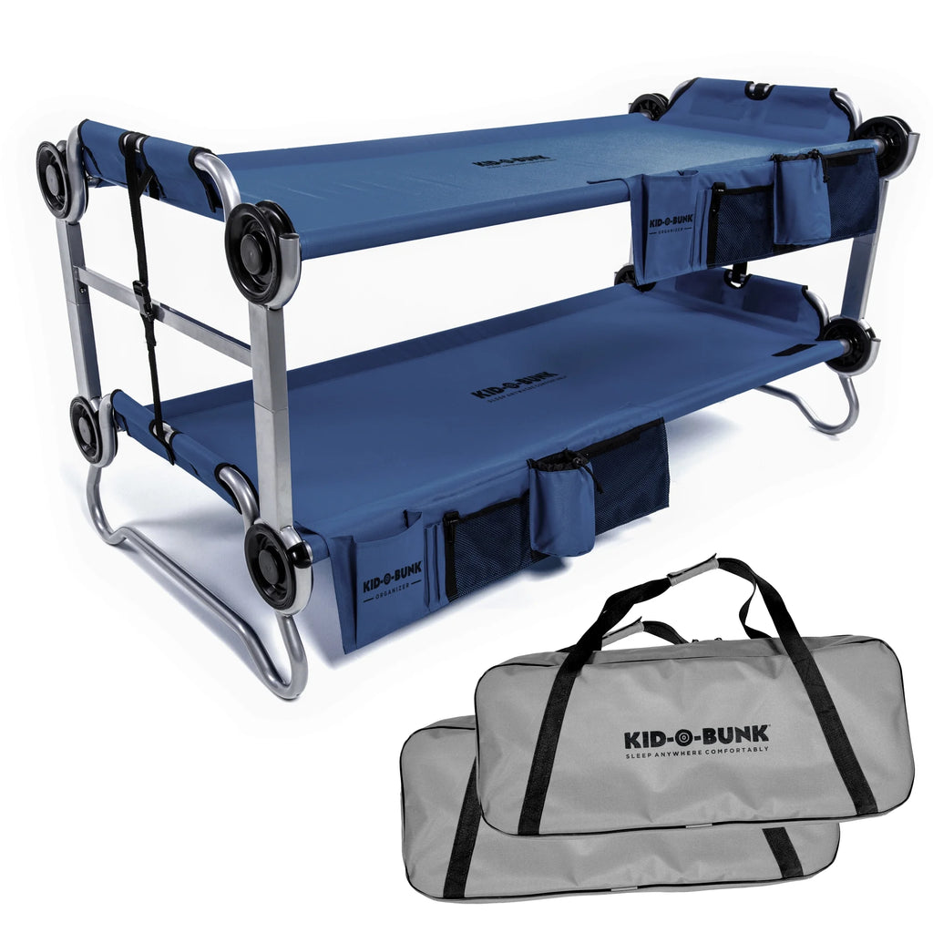 Navy Double Cot with Storage Organizers R108