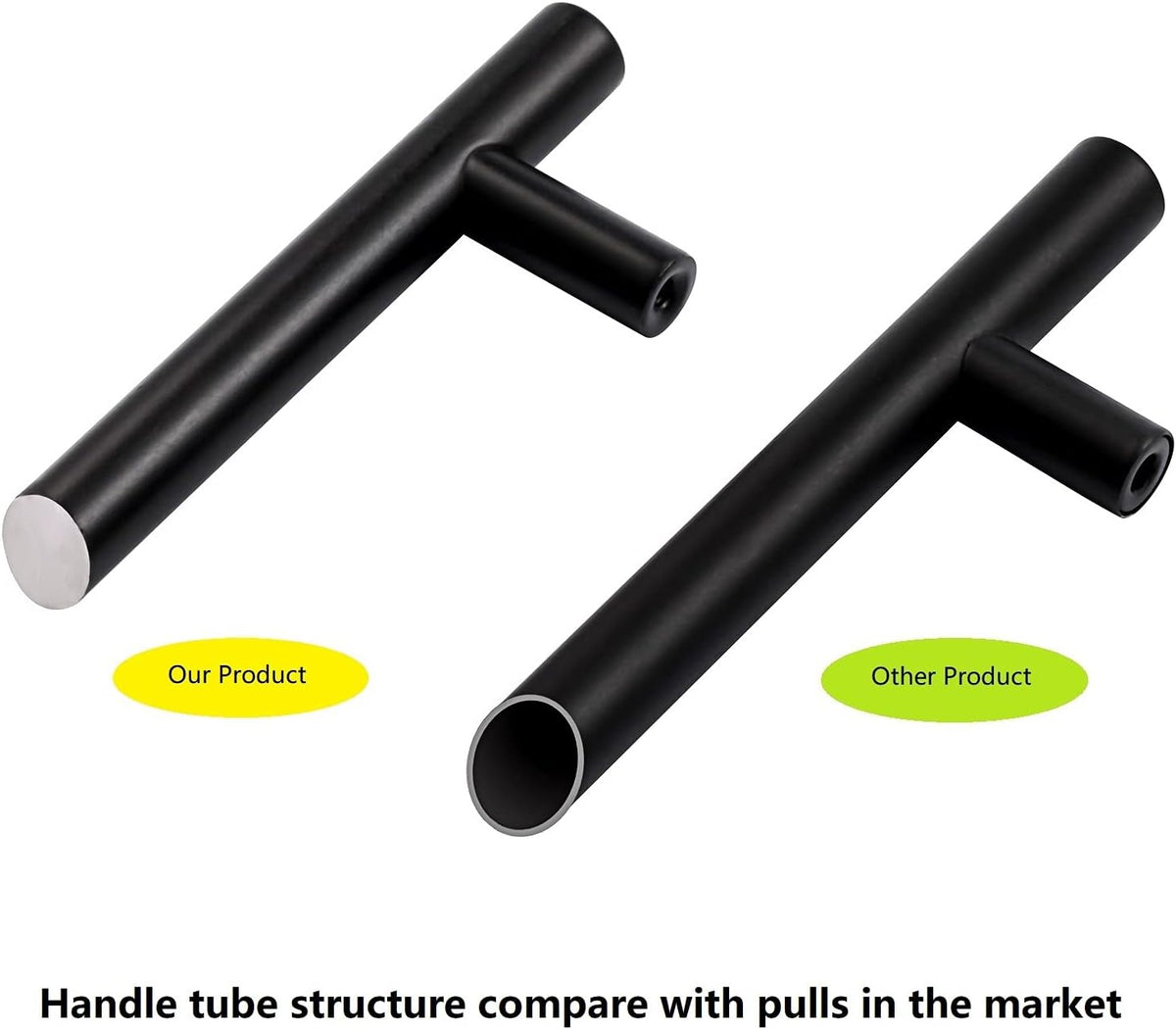 7" Matt Black Stainless Steel Cabinet Handles, 30 Pack A251