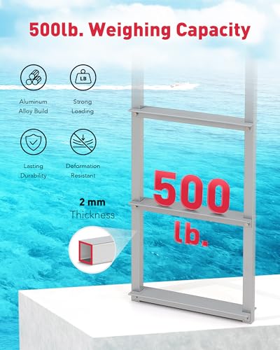 3 Step Aluminum Dock Ladder with Nonslip Tread L432697