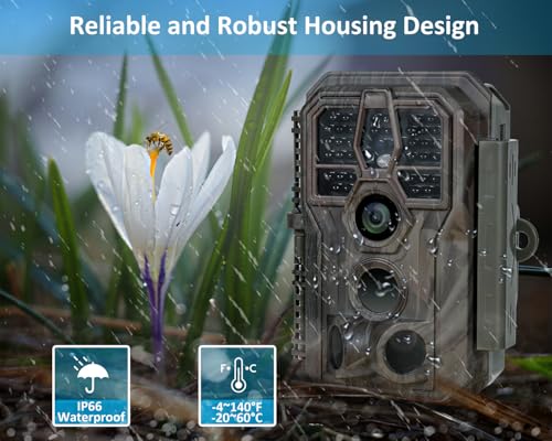64MP 1296p Trail Camera with 100ft Night Vision Z55320