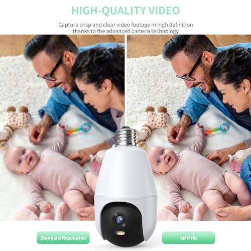 5G Light Bulb Security Camera with Auto Tracking C356