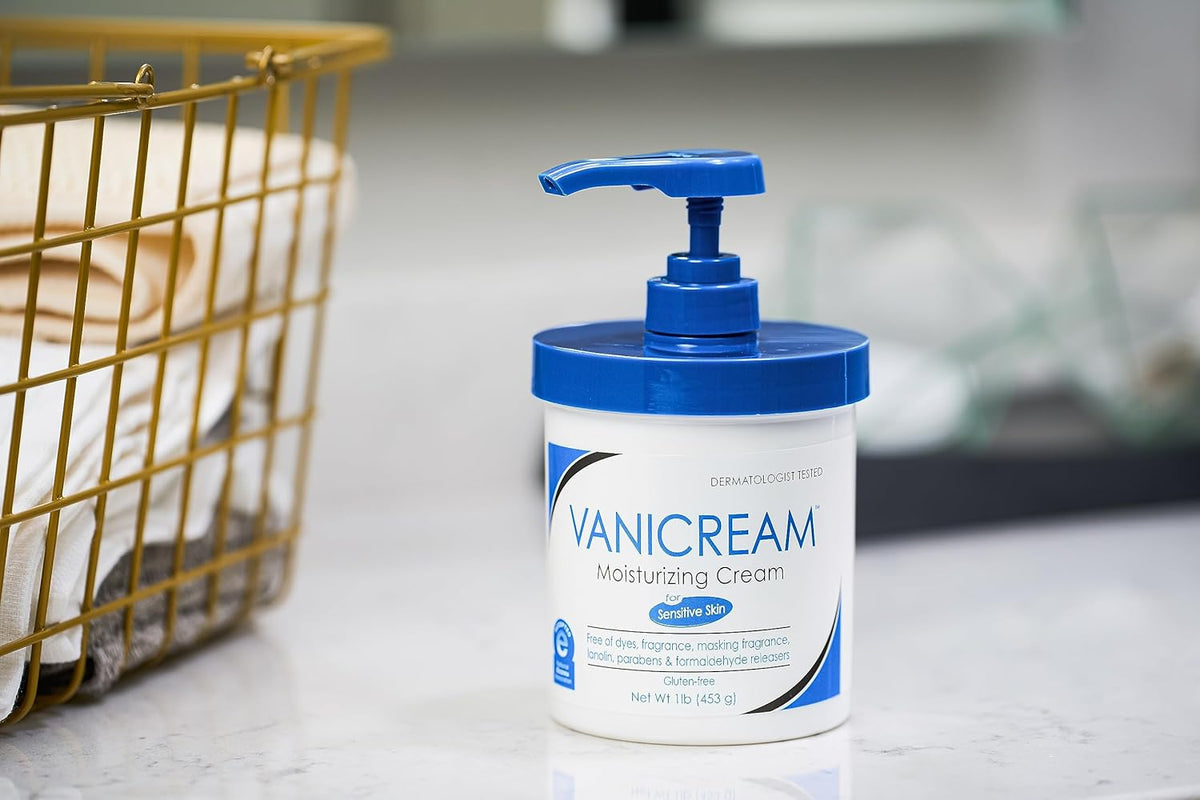 16 fl oz (1 lb) Moisturizing Skin Cream with Pump Dispenser (Pack of 2) V972698
