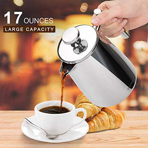 50-Ounce Stainless Steel French Press Coffee Maker S902411