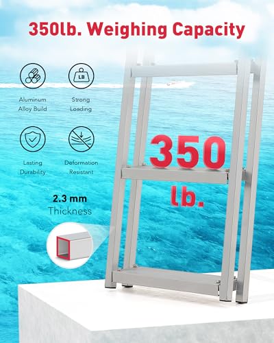 3 Step Aluminum Dock Ladder with Nonslip Tread L432697