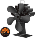 5-Blades Heat Powered Stove Fan with Thermometer Pack of 2 E65844