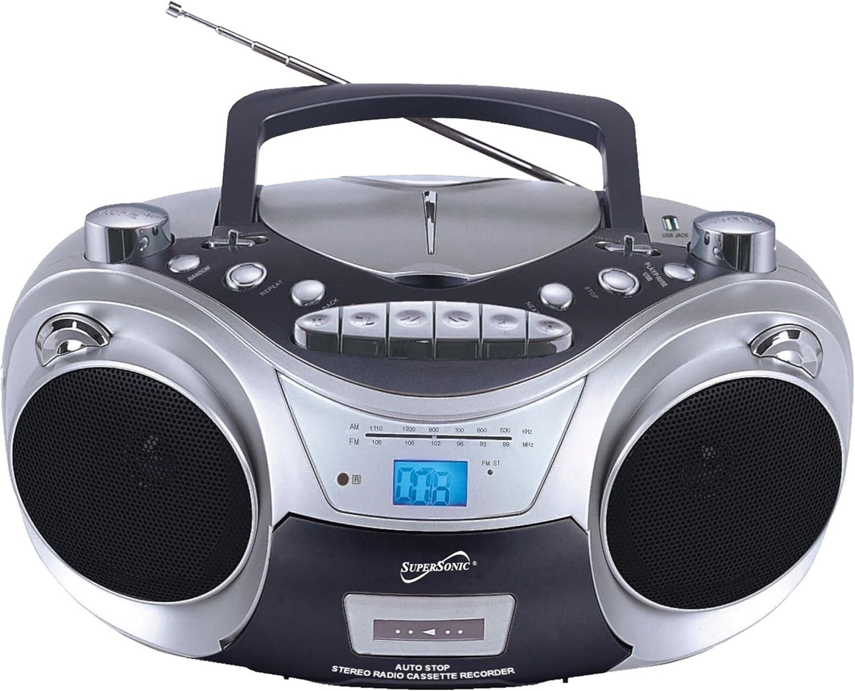 CD Boombox with MP3 and Cassette Player C7555