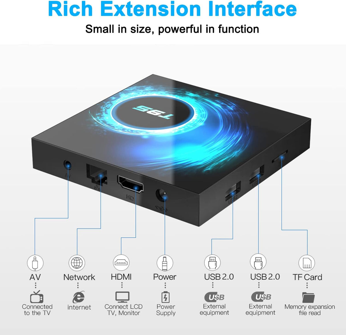 4GB RAM 128GB ROM Android TV Box Pack of 2 E34598