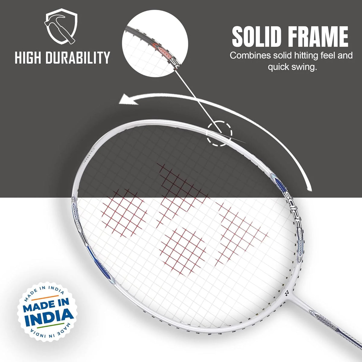 Pearl White Badminton Racquet 4U X785