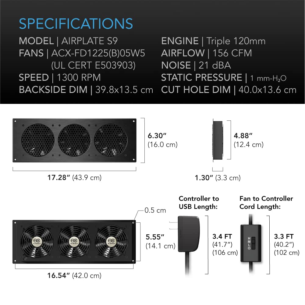 Quiet Cooling Fan System 18 with Speed Control S2987