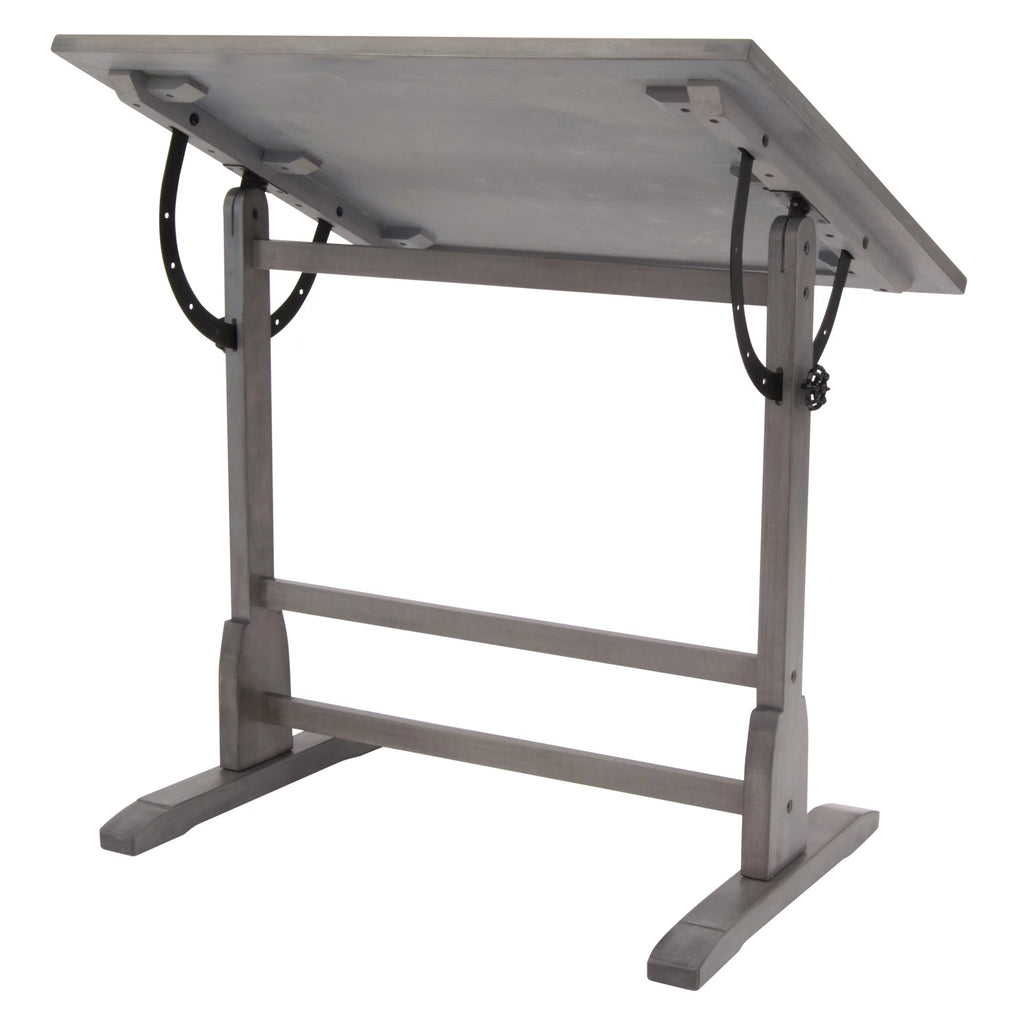 Solid Wood Drawing Drafting Table with 36" x 24" Angle Adjustable Top X978