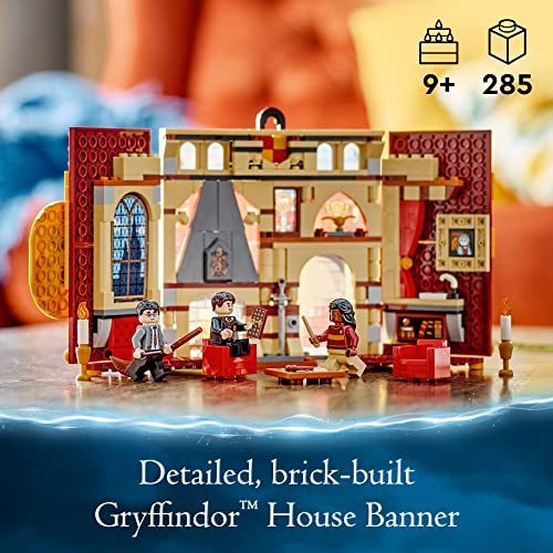 Lego Harry Potter Gryffindor House Banner Set 76409 With Building Elements, Toy, Wall Display, Fold Up Travel Toy, Collectible with 3 Minifigures C6924
