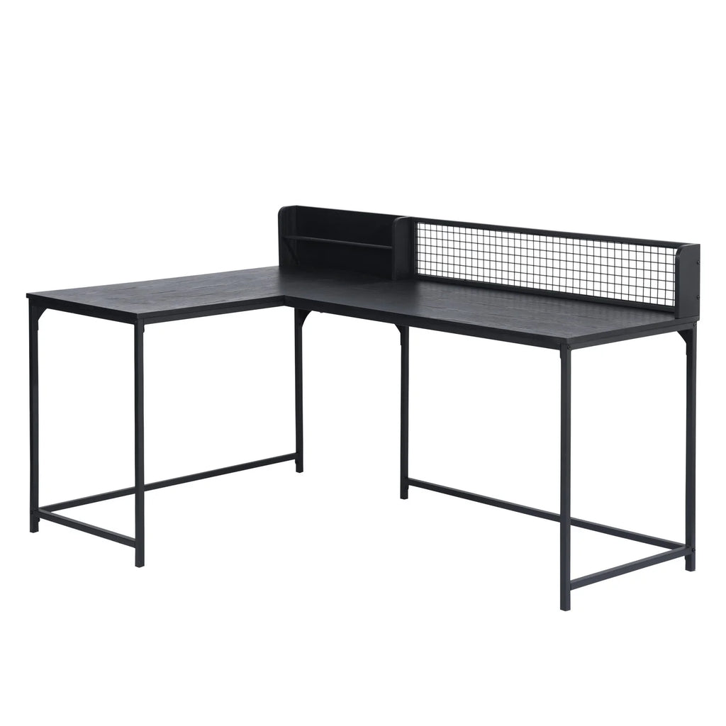 Black L Shaped Corner Desk H56544