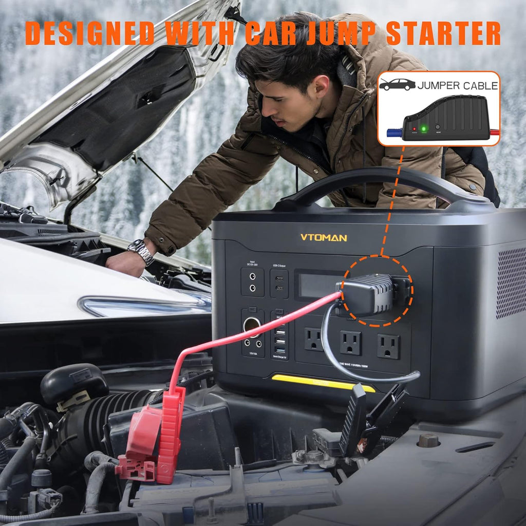 Portable Power Station 1000W 1408Wh LiFePO4 Battery with AC Outlets B6870