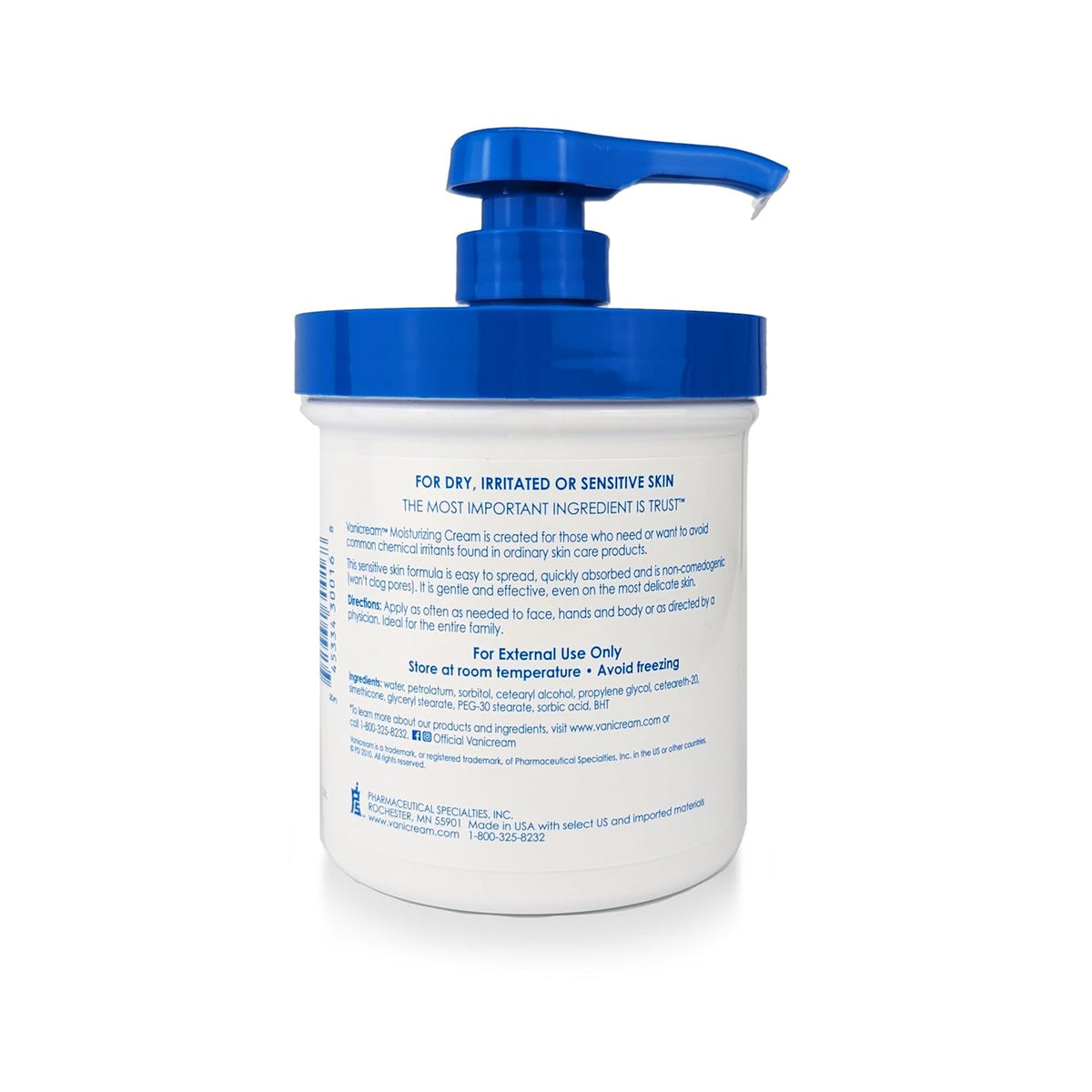 16 fl oz (1 lb) Moisturizing Skin Cream with Pump Dispenser (Pack of 2) V972698