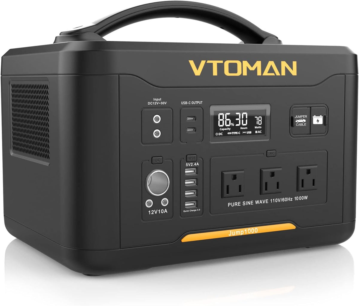 Portable Power Station 1000W 1408Wh LiFePO4 Battery with AC Outlets B6870