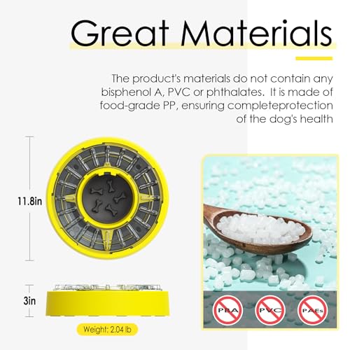 Yellow Dog Puzzle Slow Feeder Bowl S4028