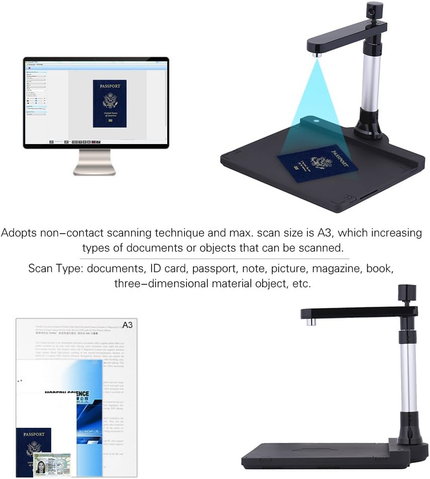 Book Scanner, Dual Lens, A3 Scanning Size V23316