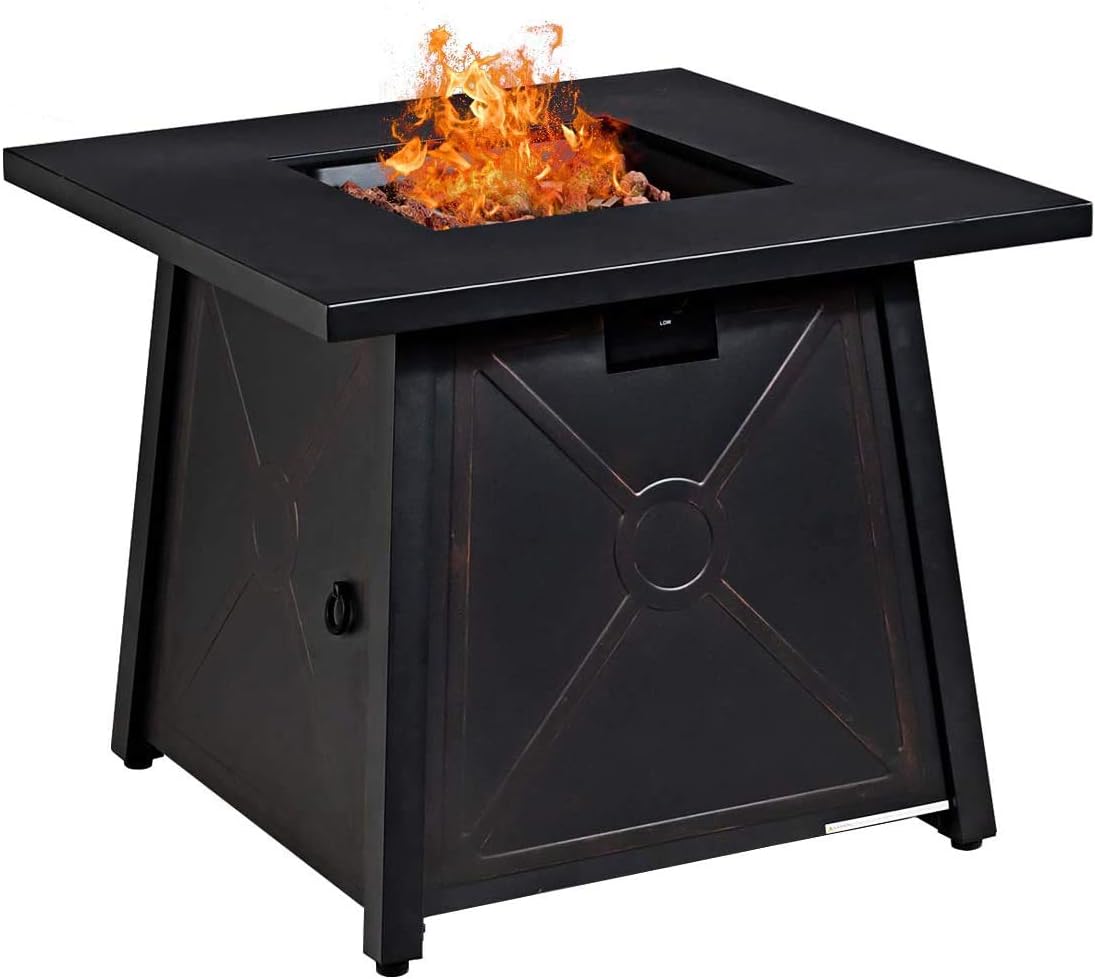 30 Inch Square Gas Fire Table B335