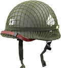 Green M1 Helmet Replica with Net and Canvas Chin Strap C508