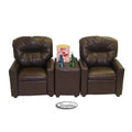 Pecan Brown Leather-Like Recliner R207