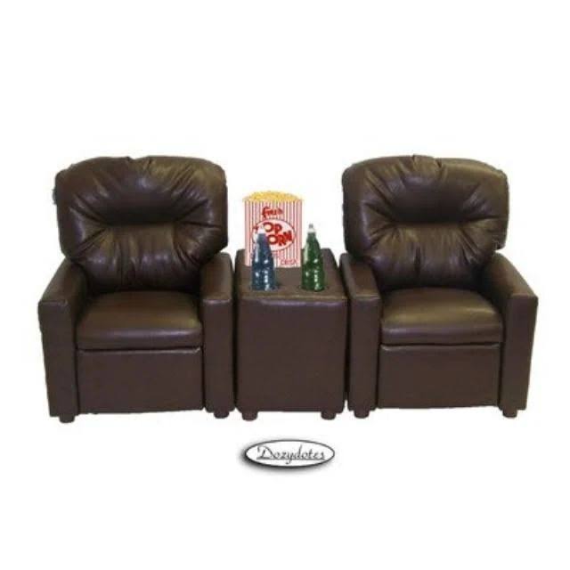 Pecan Brown Leather-Like Recliner R207