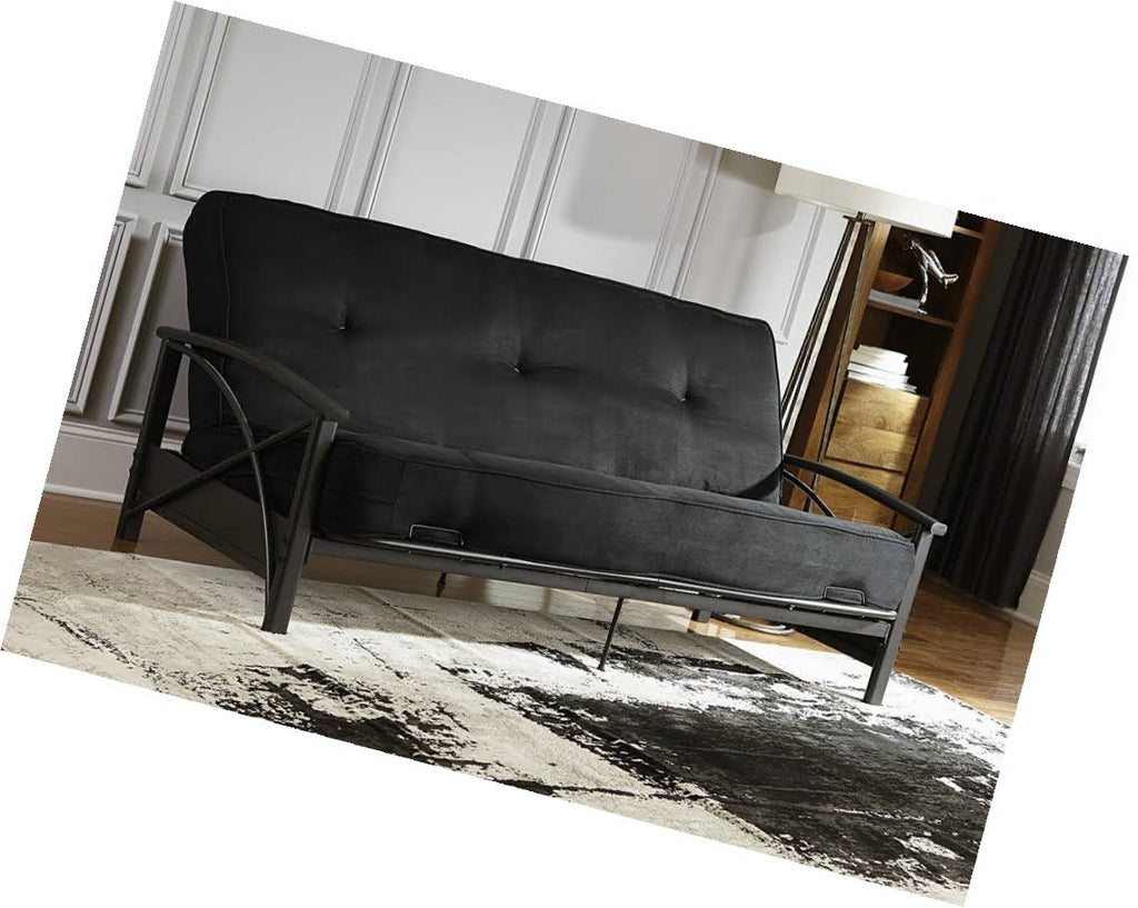 8-Inch Independently Encased Coil Futon Mattress Full Size Black M686013