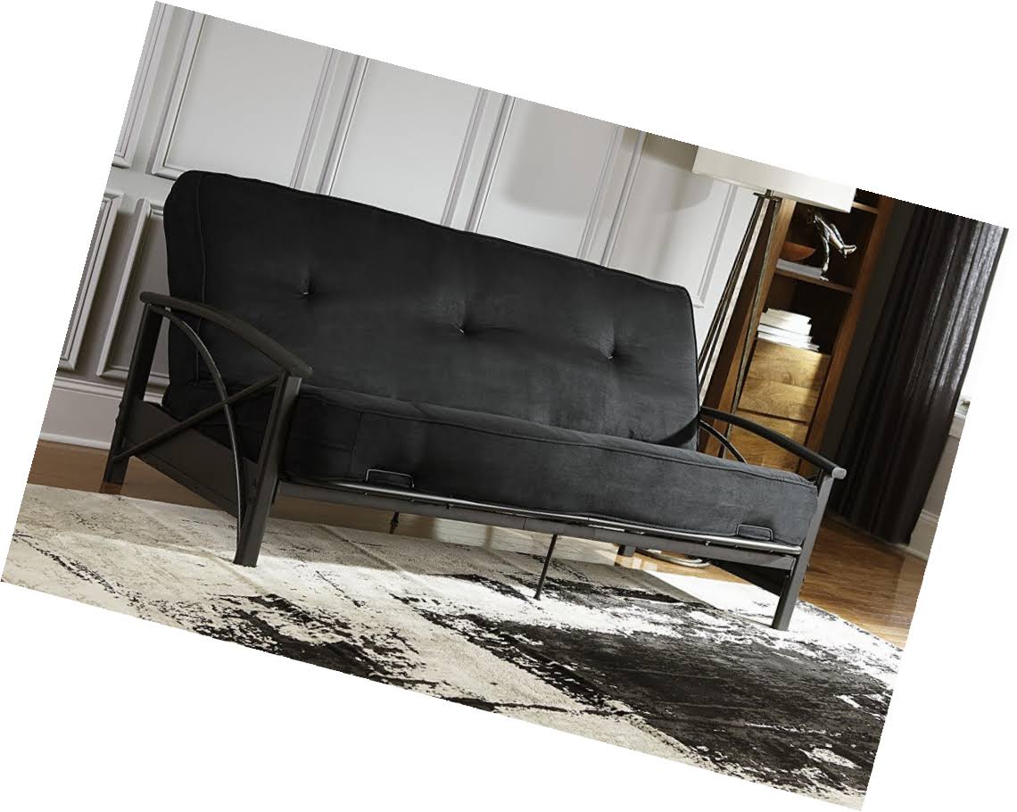 8-Inch Independently Encased Coil Futon Mattress Full Size Black M686013