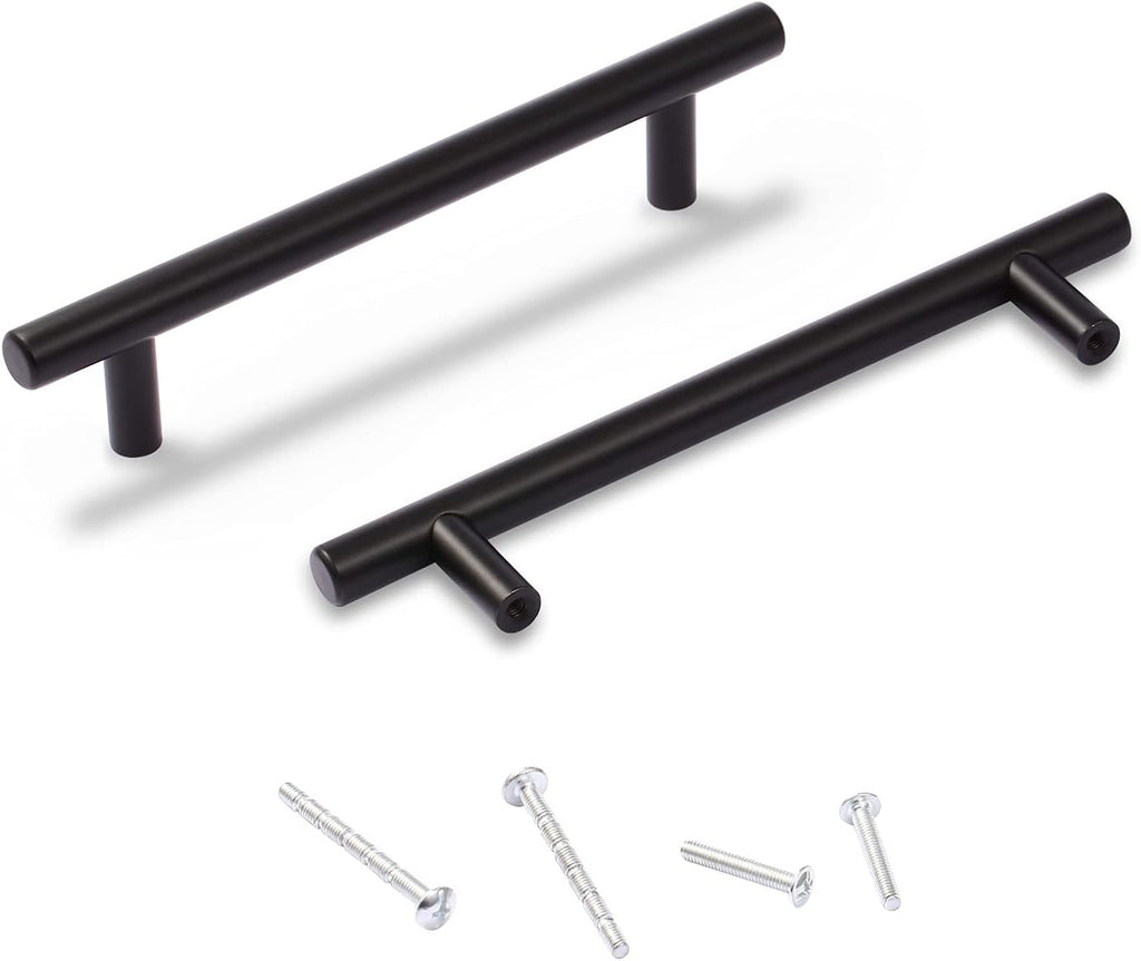 7" Matt Black Stainless Steel Cabinet Handles, 30 Pack A251