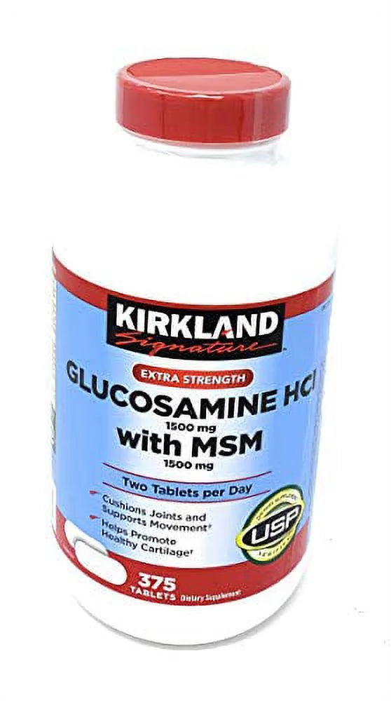 Extra Strength Glucosamine HCI 1500mg with MSM 1500 mg, 375-Count Tablets F282560