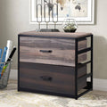 Brown 2 Drawer MDF Vertical File Cabinet B4109