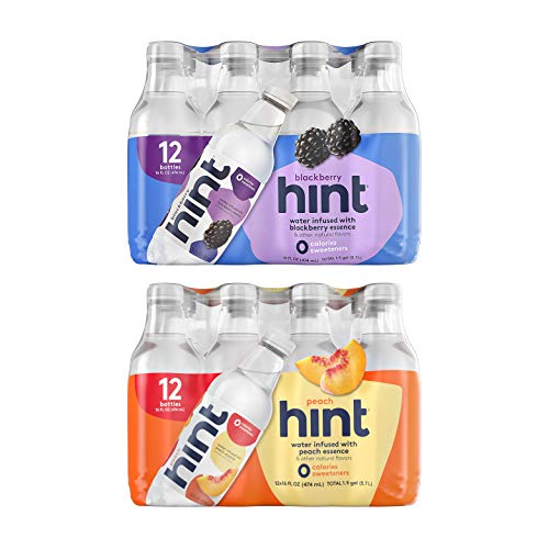 Hint Water Variety Pack 24 Bottles Zero Sugar Flavors Watermelon Blackberry Blueberry Lemon Strawberry Lemon Cherry Pineapple E315483