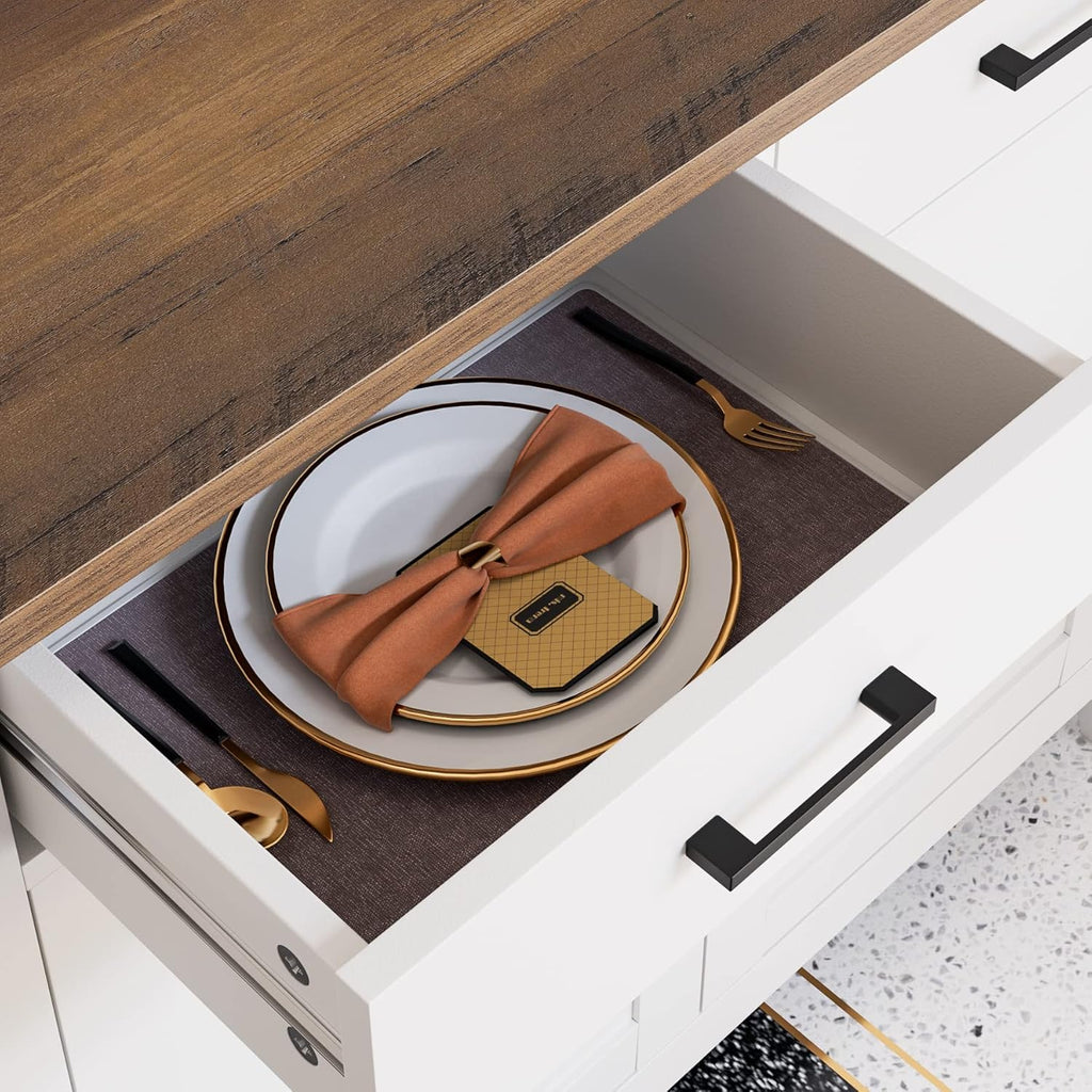 Ivory White Kitchen Storage Cabinet with Drawers and Doors Z8363