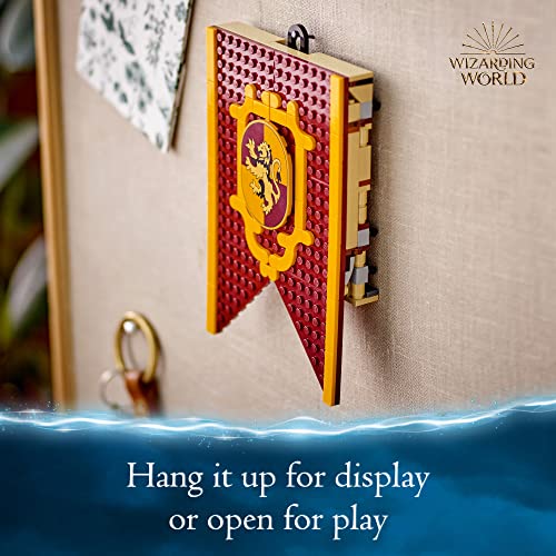 Lego Harry Potter Gryffindor House Banner Set 76409 With Building Elements, Toy, Wall Display, Fold Up Travel Toy, Collectible with 3 Minifigures C6924