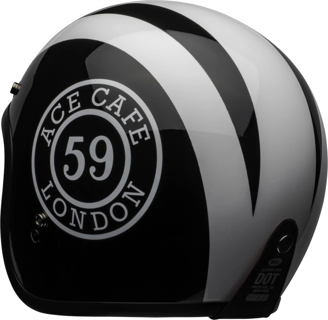 Gloss Black-White Motorcycle Helmet O895928