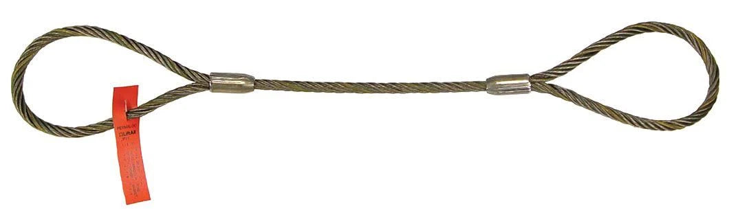 Wire Rope Sling, 4 ft L, Vert Cap 19600 lb S573286