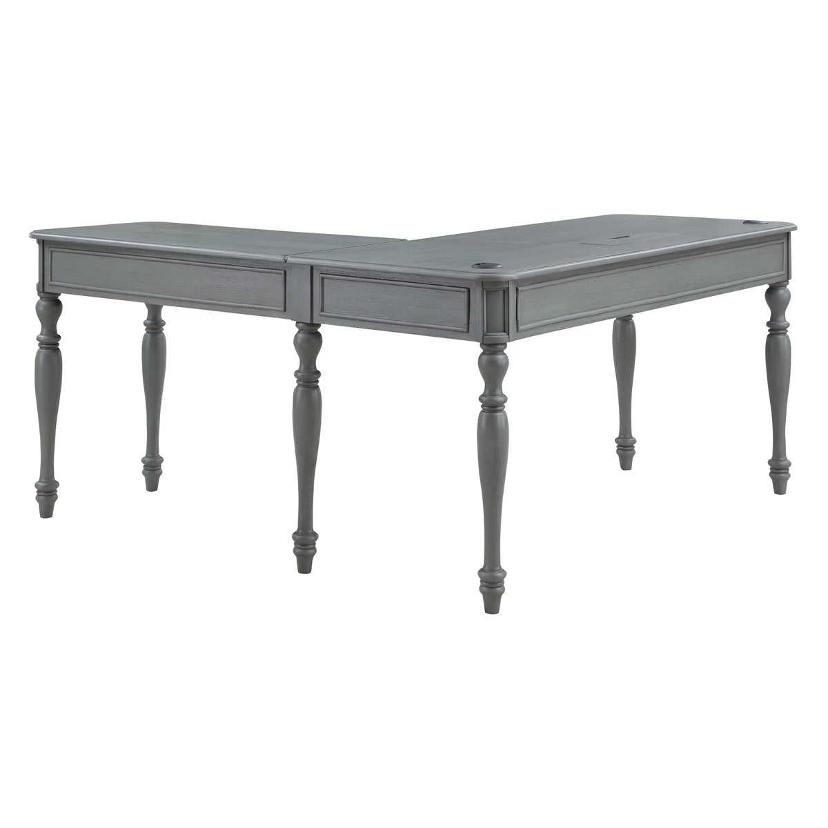 L-Shape Engineered Wood Desk with Power Z57079