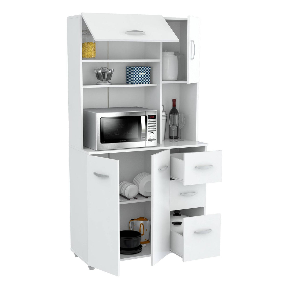 White Kitchen Storage Cabinet G656