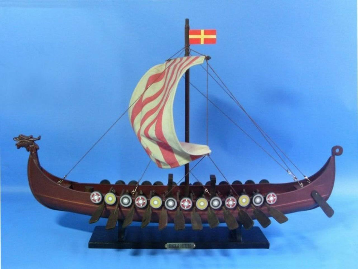 Wooden Viking Drakkar Model Boat Q9001