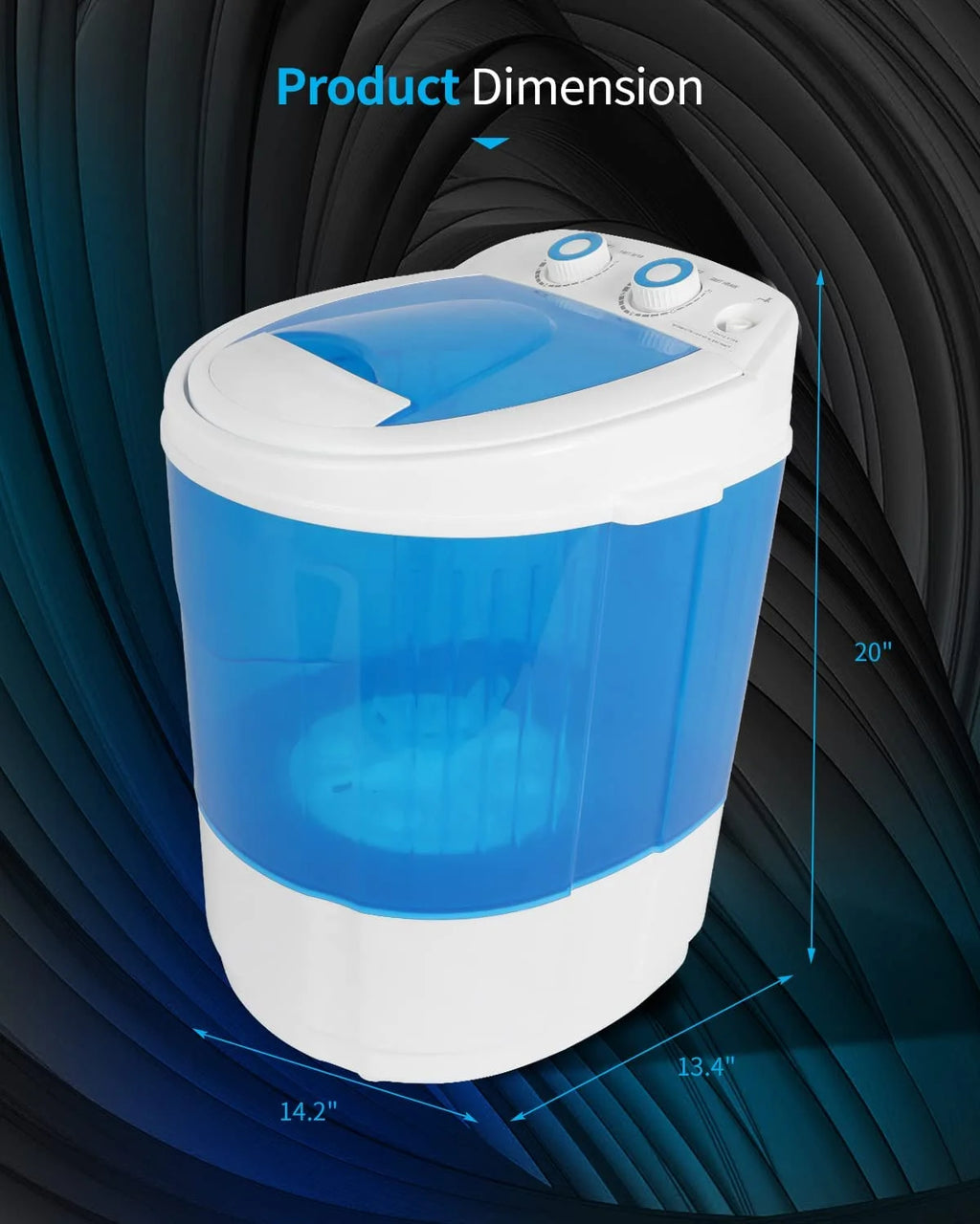7.7lbs Mini Portable Washing Machine with Spiner Basket E374476