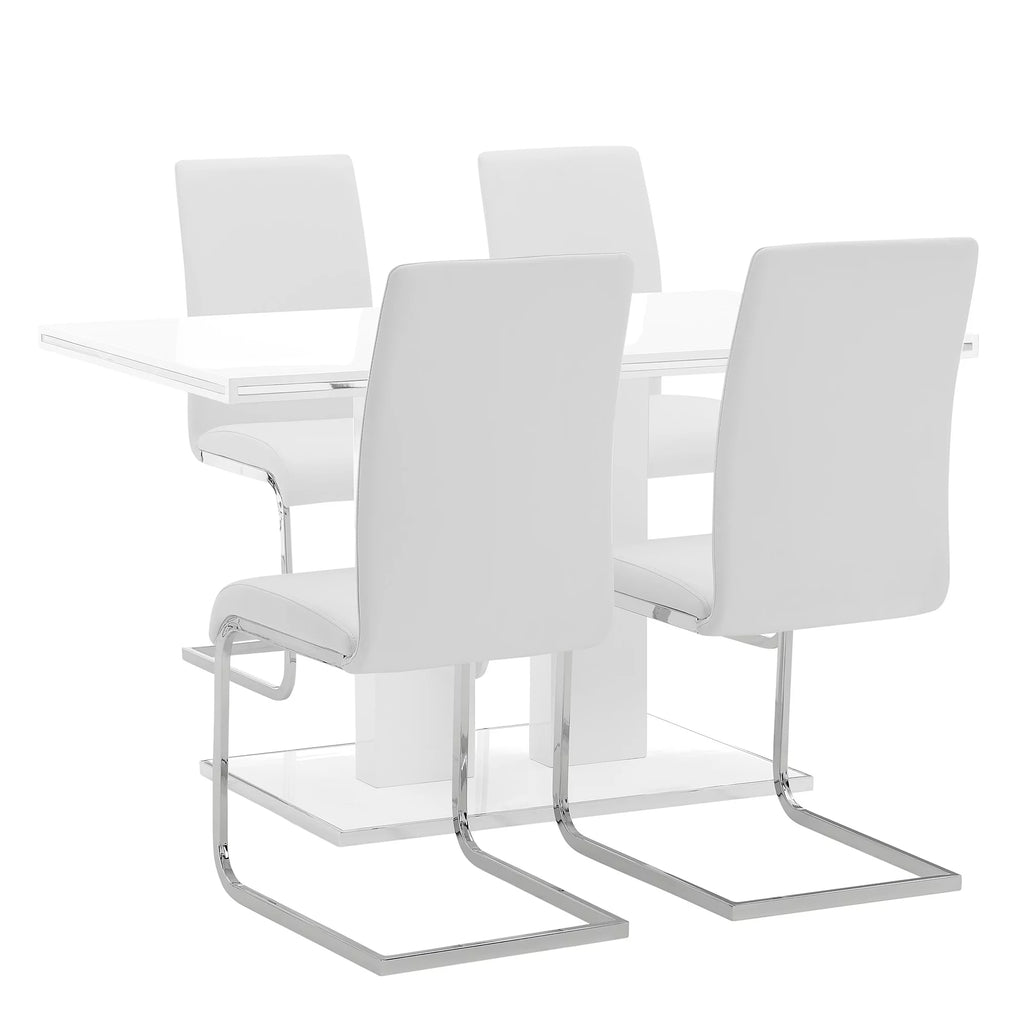 5-Piece Modern Wood & Metal Dining Set E668