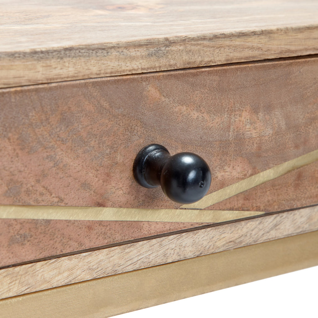 Solid Wood Console Table with 2 Drawers W667403