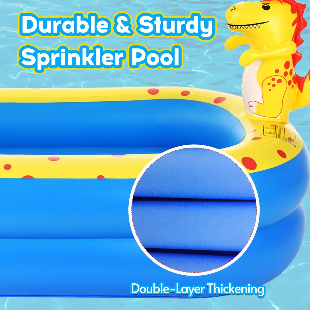 Inflatable Sprinkler Pool 67 * 40in D4214