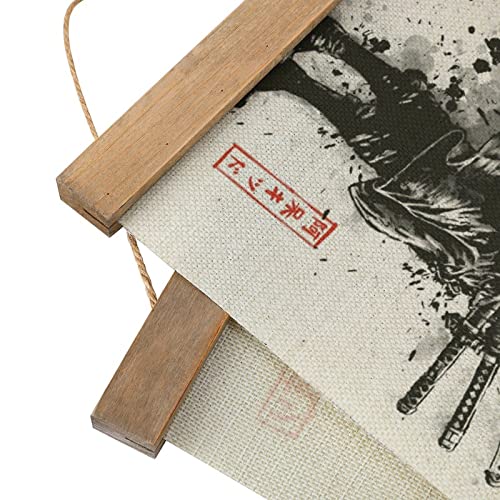 Anime Poster Wall Hanging Scroll Wooden Frame Canvas Wall Art 13x20in G3121