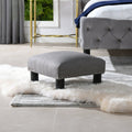 Dark Heathered Grey Square Accent Footstool Ottoman R656