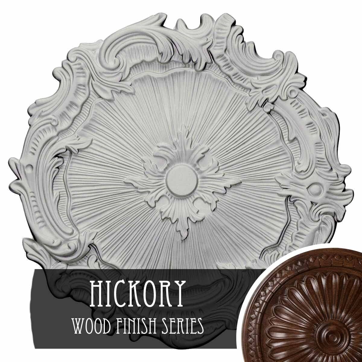 16 3/4 inch x 1 3/8 inch Hand-Painted Hickory Ceiling Medallion X378