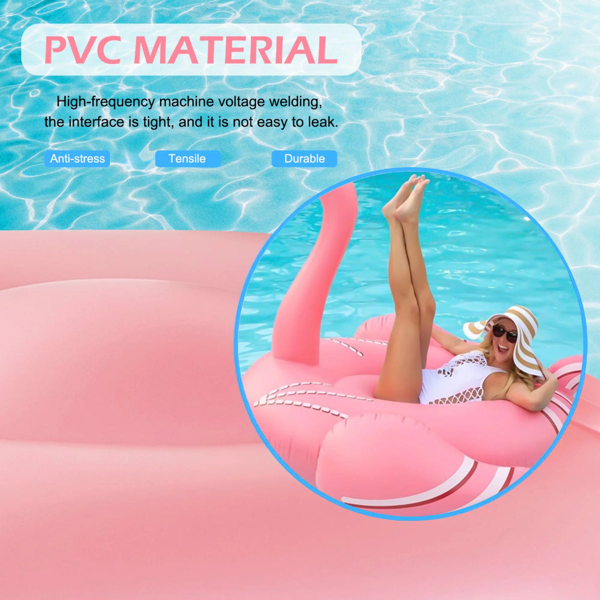 Inflatable Flamingos Pool Float C76594