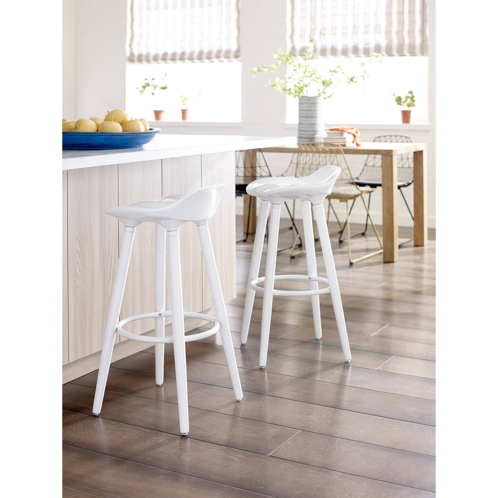 White Bar Stool I158
