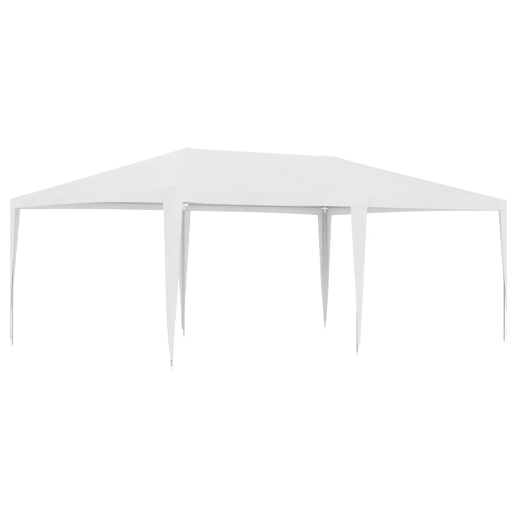 White Party Tent Gazebo Canopy with Iron Frame 19.7ft x 13.1ft x 8.9ft L442430
