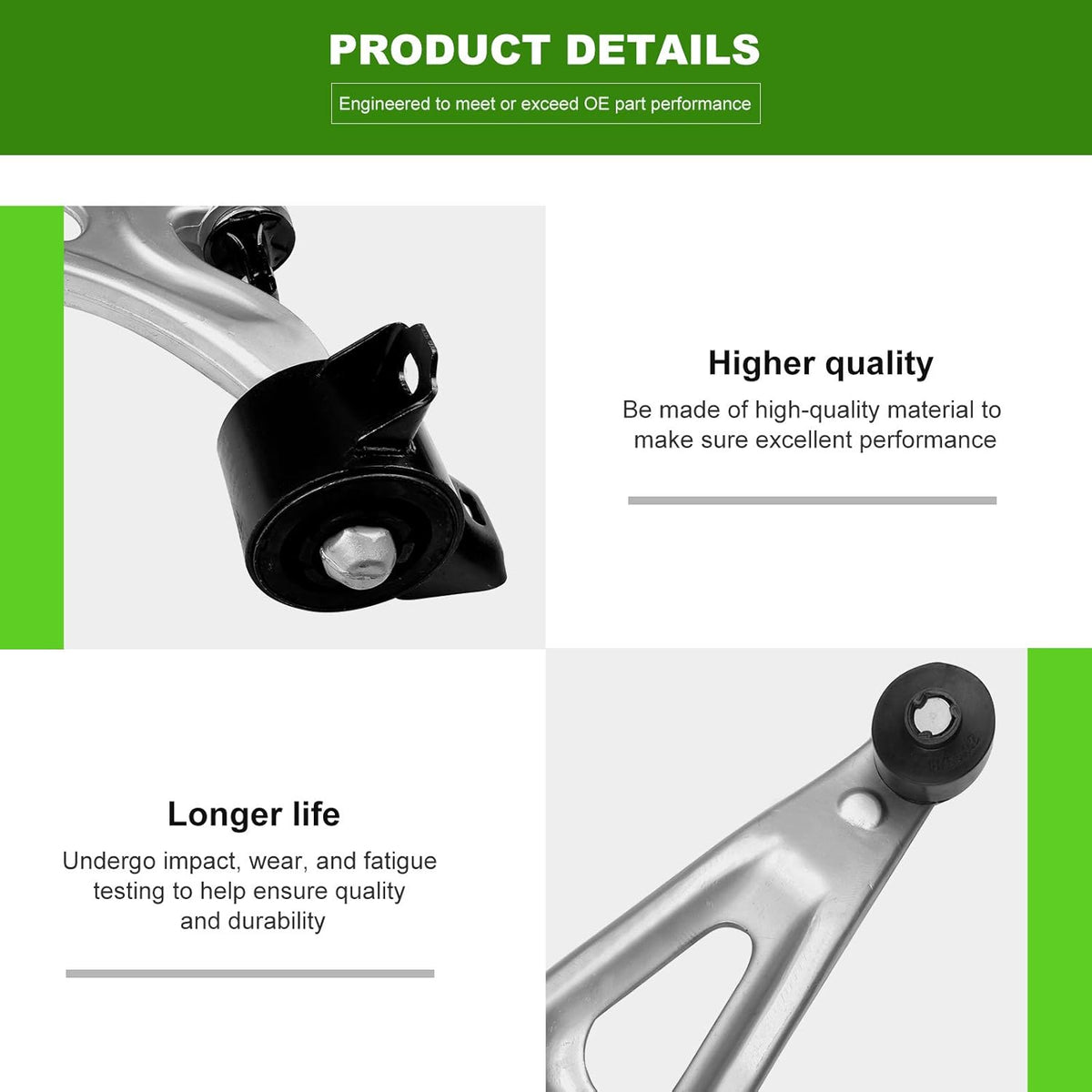 2pcs Lower Control Arm with Ball Joint Suspension Kit V800
